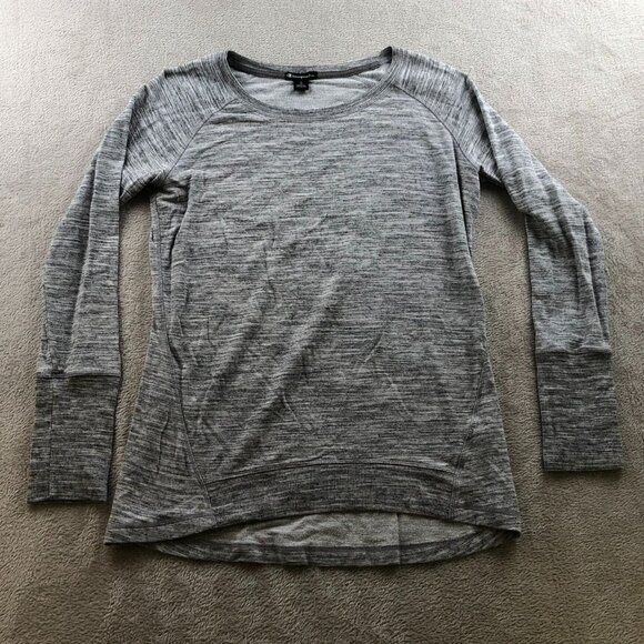 Champion Women Tunic Sweatshirt Small Pullover Elite Gray Long Sleeve Top Knit - Picture 7 of 10